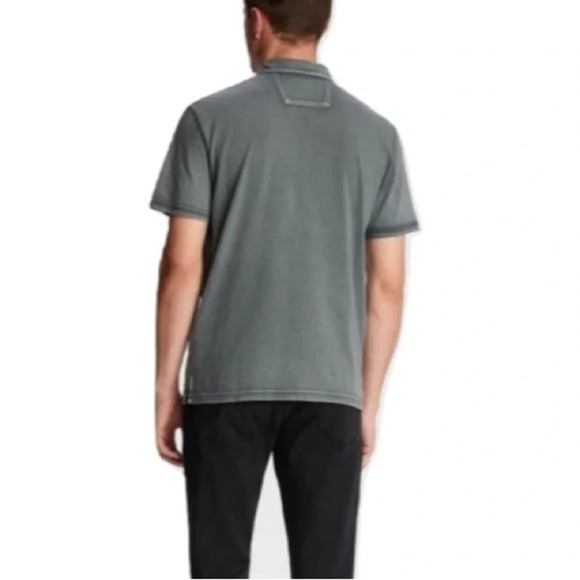 John Varvatos peace polo Shirt washed gray 29124 - Picture 2 of 16
